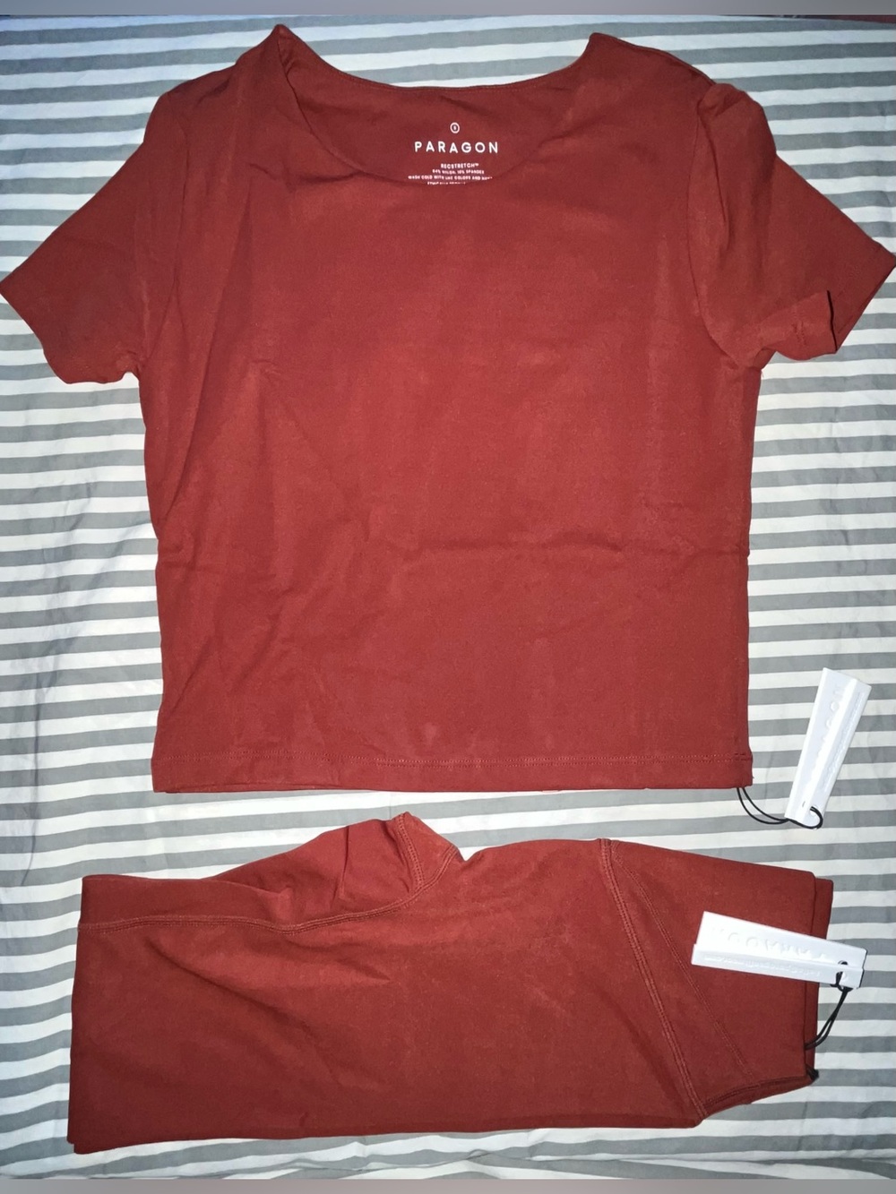 Paragon RecStretch Pumped Short Sleeve Tee + Icon Sculptseam Plus Legging Cola S